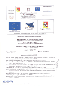 Terzo Bando FESR E1 2011 2039 - Istituto di Istruzione Superiore
