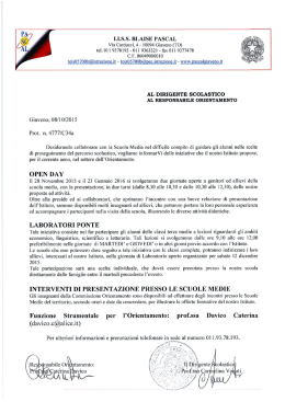 Orientamento I.I.S. Pascal di Giaveno