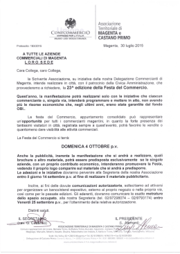 Circolare - Confcommercio Magenta