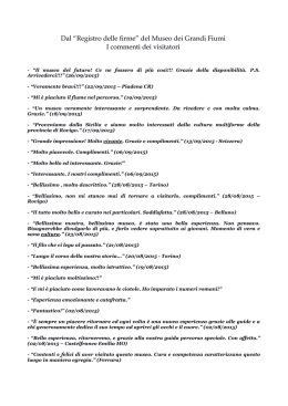 Leggi i commenti dei visitatori del Museo dei Grandi Fiumi dal 2003