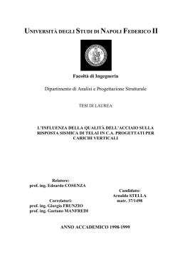 UNIVERSITÀ DEGLI STUDI DI NAPOLI FEDERICO II Facoltà di