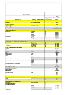 UFFICIO/REPARTO NOMINATIVO / NUMERO INTERNO