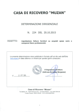 CASA DI RICOVERO “MUZAN”