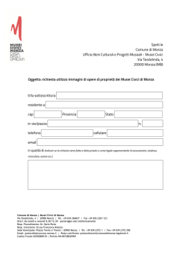 scaricare il modulo - Musei Civici di Monza
