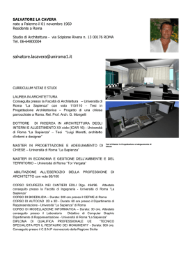 CURRICULUM VITAE 2015-cra - CRA - Consiglio per la Ricerca e