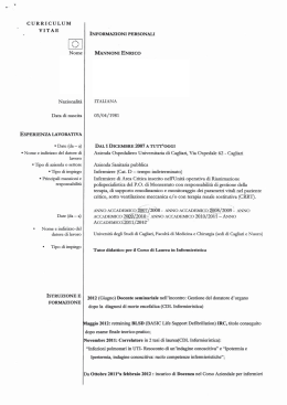 curriculum - Amministrazione aperta - Università degli studi di Cagliari.