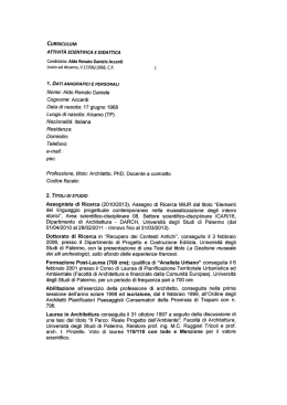 Curriculum Accardi - Universit&agrave; Telematica San Raffaele