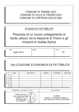 Valutazione economica di fattibilit&agrave;