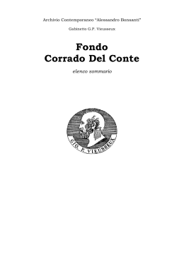 Fondo Corrado Del Conte - Gabinetto Scientifico Letterario GP