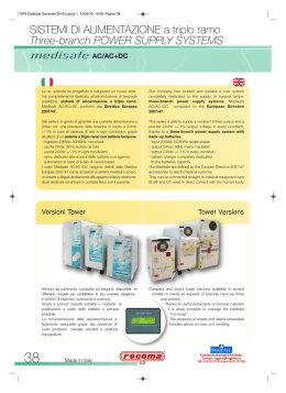 SISTEMI DI ALIMENTAZIONE a triplo ramo Three-branch