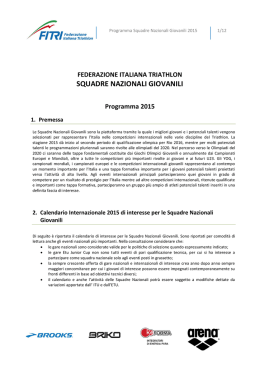 SQUADRE NAZIONALI GIOVANILI