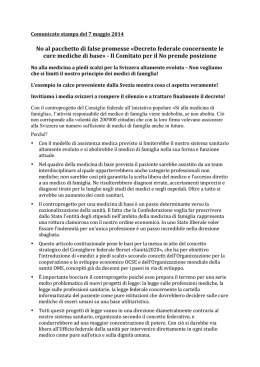 No al pacchetto di false promesse &laquo;Decreto federale concernente le