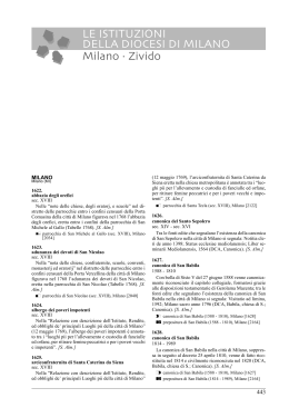 Profili storici delle istituzioni ecclesiastiche