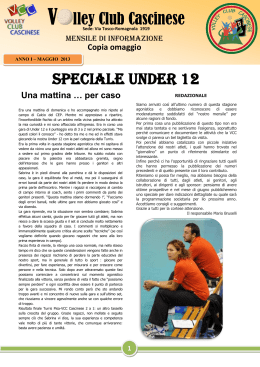Giornalino MAG 2013 - ASD Volley Club Cascinese