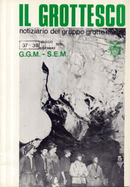 Page 1 Page 2 La sala della colata ` bianca nel Pertugio della Volpe