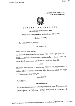 N. 01197/2011 REG.RIC. Pagina 1 di 5