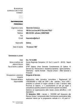 Curriculum - Regione Campania