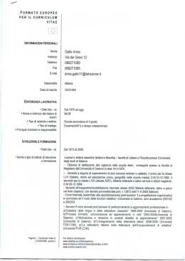 formato europeo per il curriculum vitae