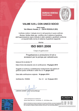 Scarica la certificazione