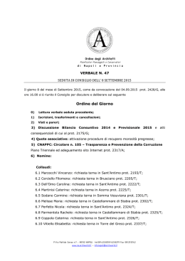 Verbale - Ordine degli Architetti, pianificatori, paesaggisti e