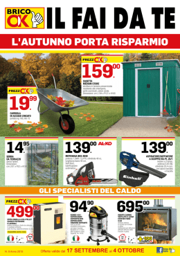 L`AUTUNNO PORTA RISPARMIO