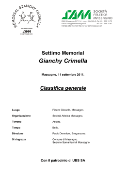 Settimo Memorial Gianchy Crimella