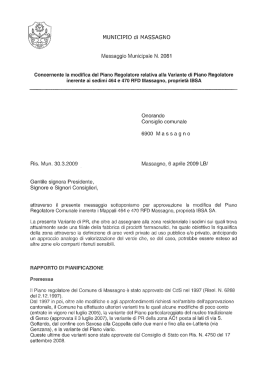 MM 2081 concernente la modifica del Piano