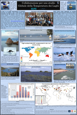 Collaborazione per uno studio Globale della Temperatura dei Laghi