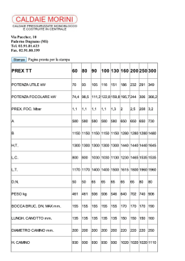 serie prex/tt a.r. - Certificazione Energetica