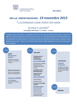 programma og 2015 - Pescara - Istituto Tecnico Tito Acerbo