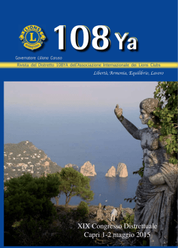 XIX Congresso Distrettuale Capri 1-2 maggio 2015