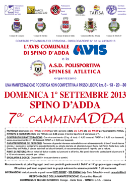 SPINO D`ADDA - Podisti Ombriano