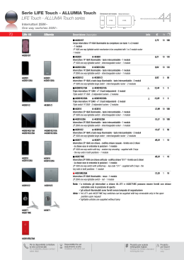 Serie LIFE Touch - ALLUMIA Touch LIFE Touch