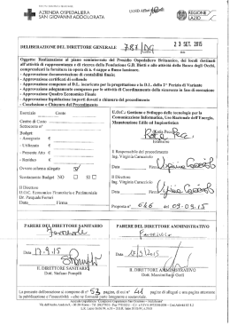 Delibera - Ospedale S. Giovanni