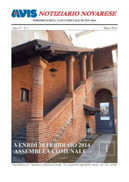 Marzo - AVIS Comunale Novara