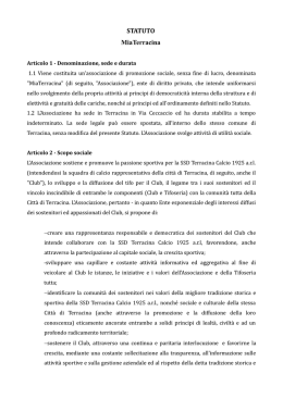 STATUTO MiaTerracina - Mia Terracina Supporters` Trust
