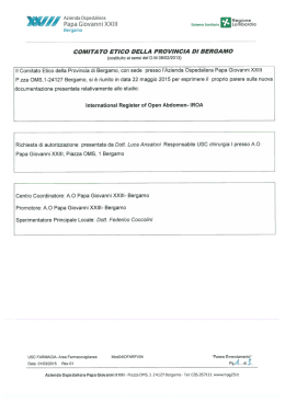 Papa Giovanni XXIII Sistema Sanitario m