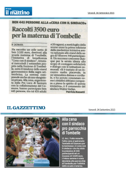 Venerd&igrave; 04 Settembre 2015 Venerd&igrave; 04 Settembre 2015