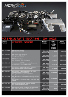 ncr special parts - ducati 696 - 1000