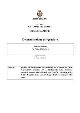 Determinazione dirigenziale