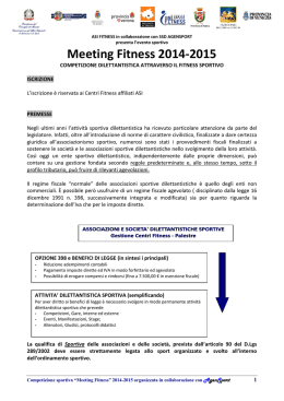 Presentazione competizione Meeting Fitness 2014-2015