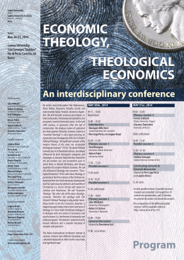 Economic Theology, Theological Economics – An
