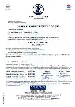 UNI EN ISO 9001:2008