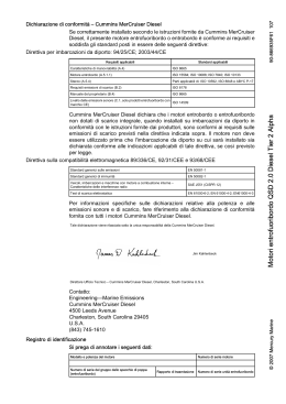 Motori entrofuoribordo QSD 2.0 Diesel Tier 2 Alpha