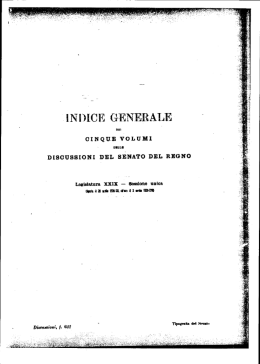 Indice dell`Attivit&agrave; Parlamentare