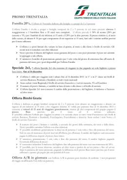 PROMO TRENITALIA Offerta Bimbi Gratis