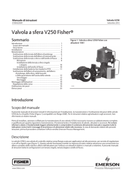 Valvola a sfera V250 Fisherr - Welcome to Emerson Process