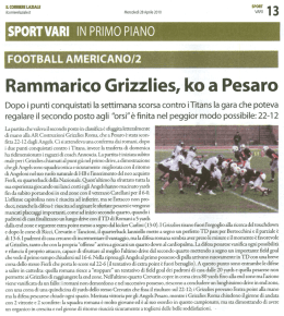 Articolo su Il Corriere Laziale