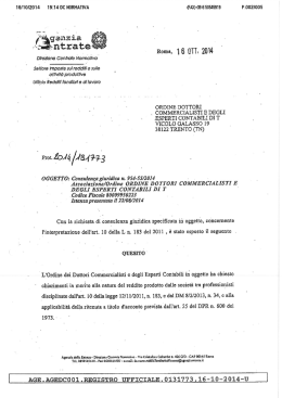 Leggi la consulenza giuridica - Ordine dei Dottori Commercialisti e