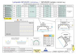 Lampade GEVA220 (100/240Vac) / GEVA220 Lamps (100/240 Vac)